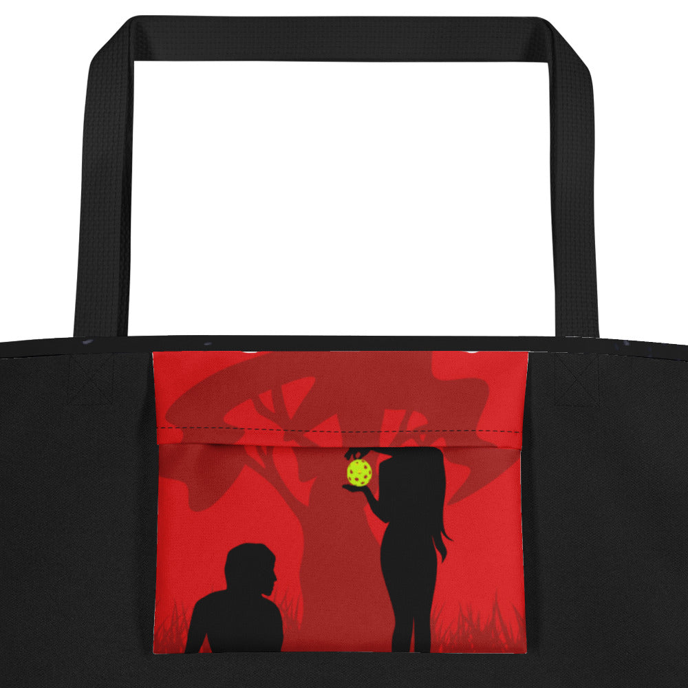 Artistic Pickleball All-Over Print Large Tote Bag - In the Beginning (Image Only)