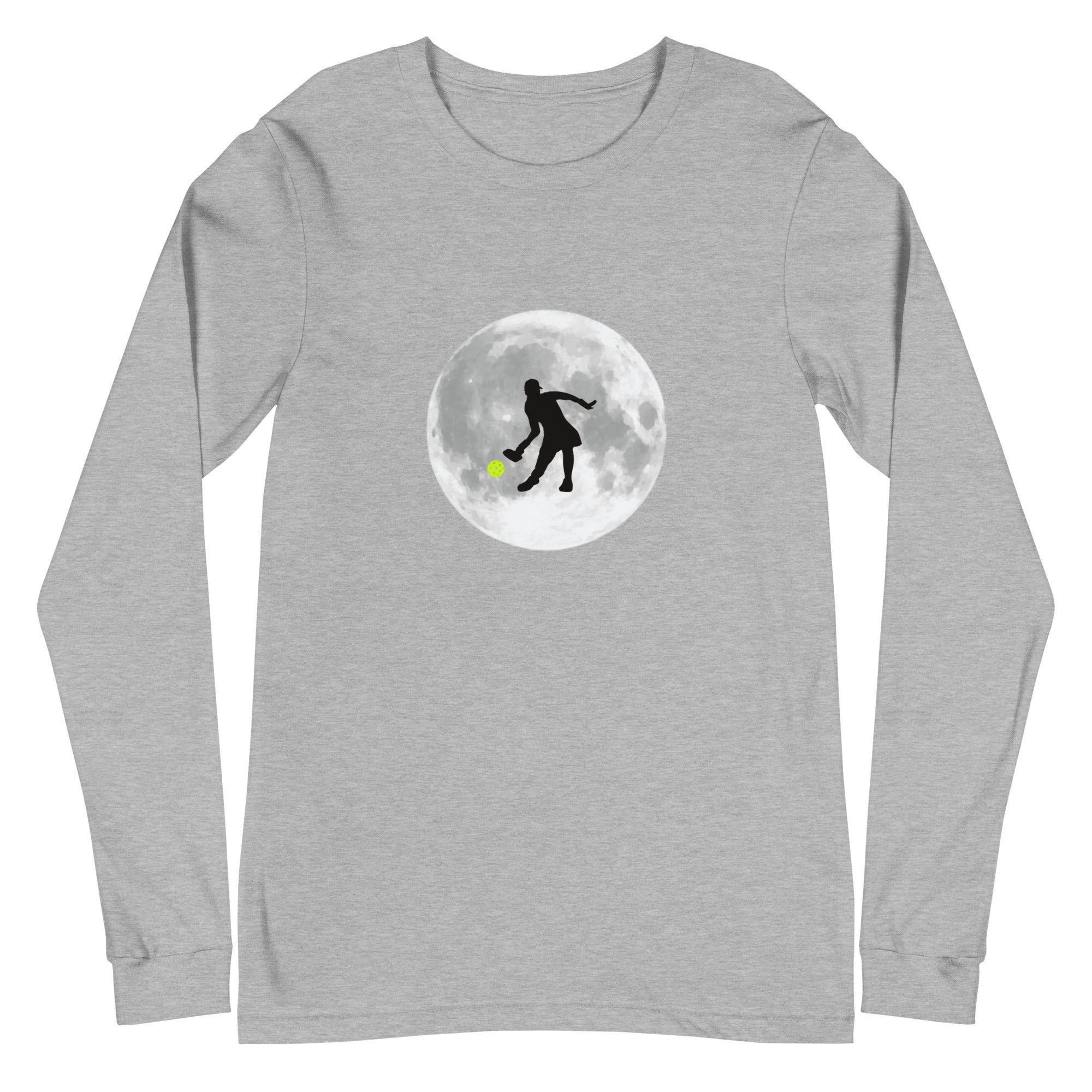 Unisex Pickleball Long Sleeve Tee - Pickleball Moon