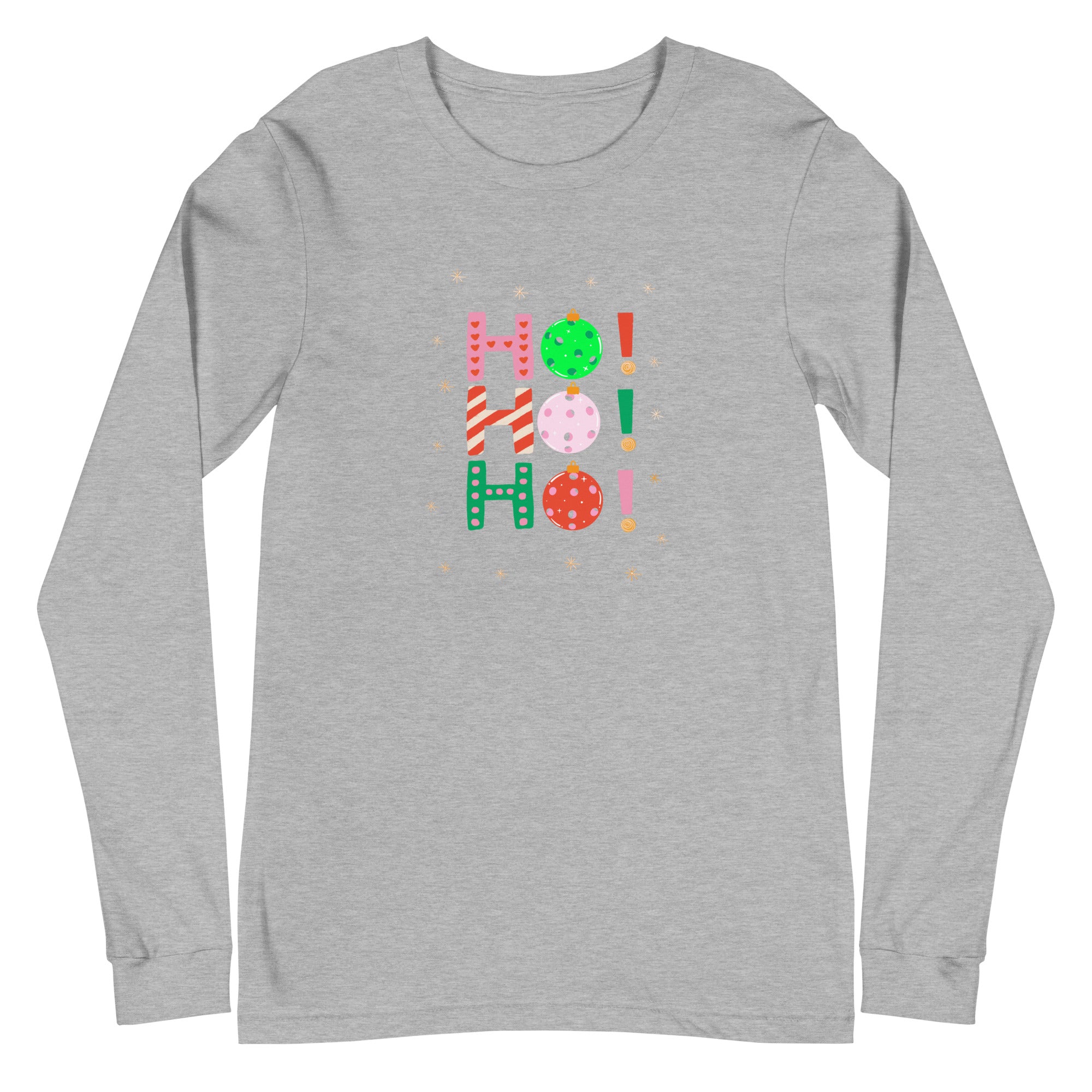 Unisex Pickleball Long Sleeve Tee - Xmas Ho Ho Ho!