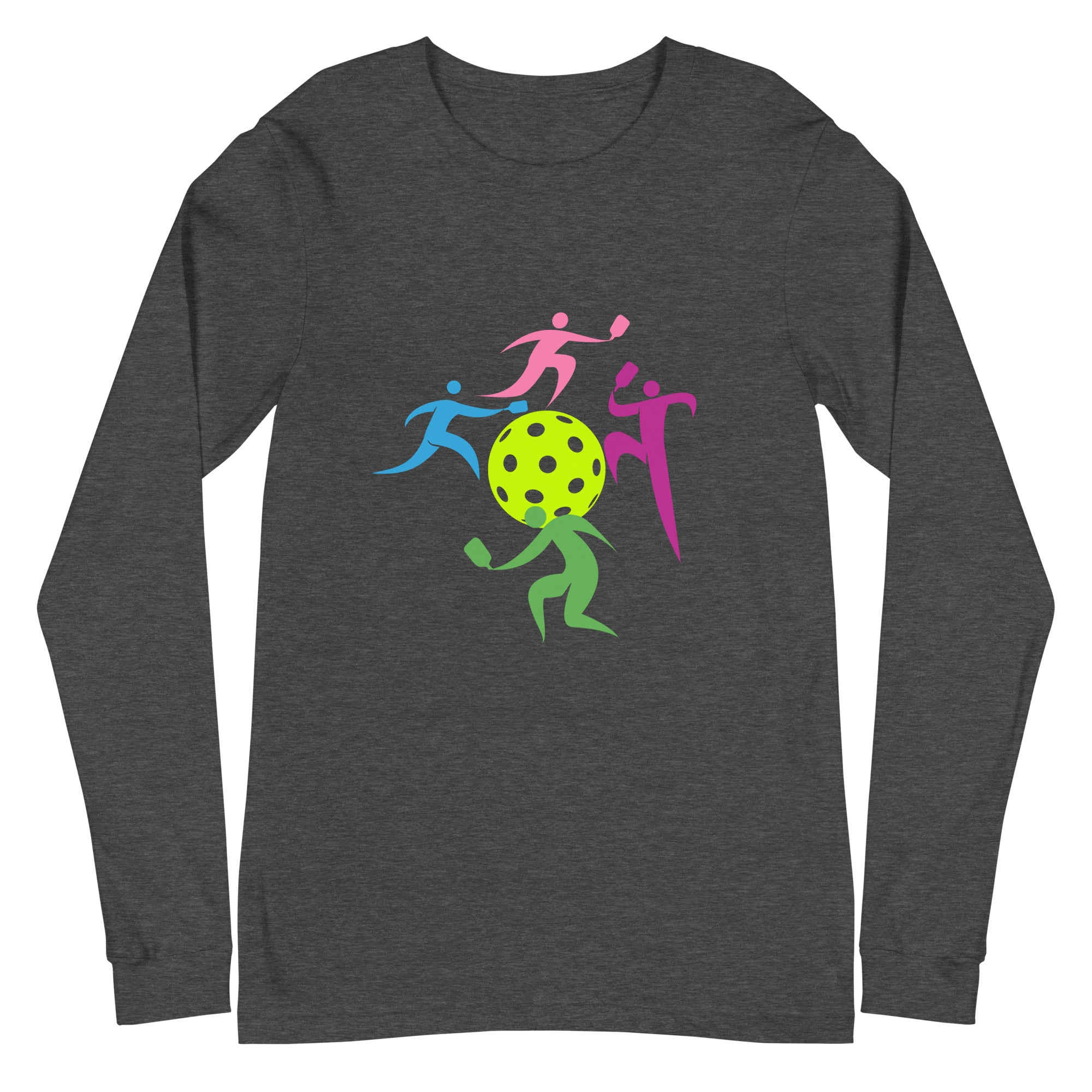 Unisex Pickleball Long Sleeve Tee - Dancing Figures