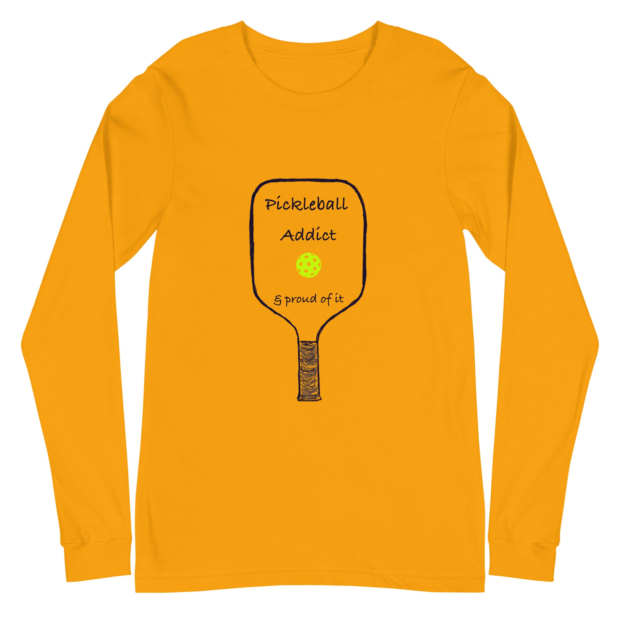 Unisex Pickleball Long Sleeve Tee - Pickleball Addict I