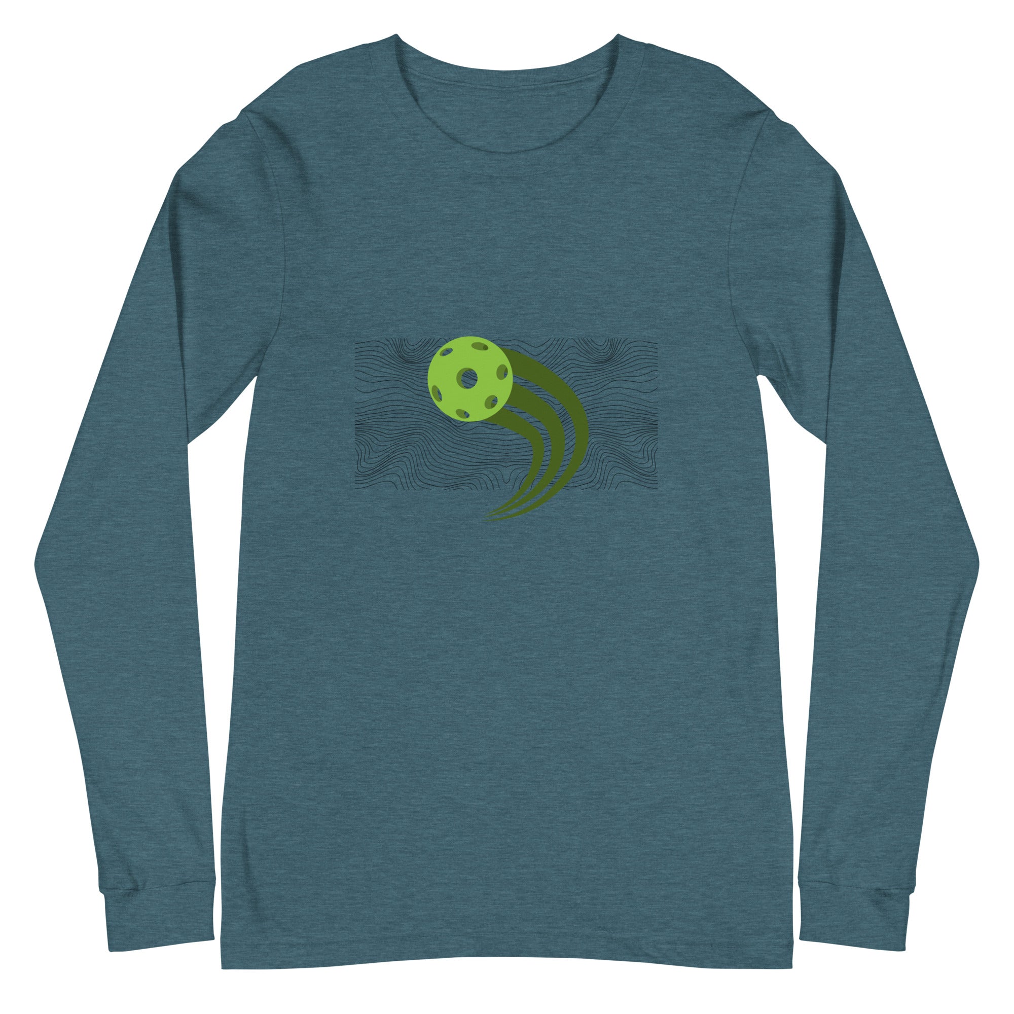 Unisex Pickleball Long Sleeve Tee - The Force (Dark Lines)