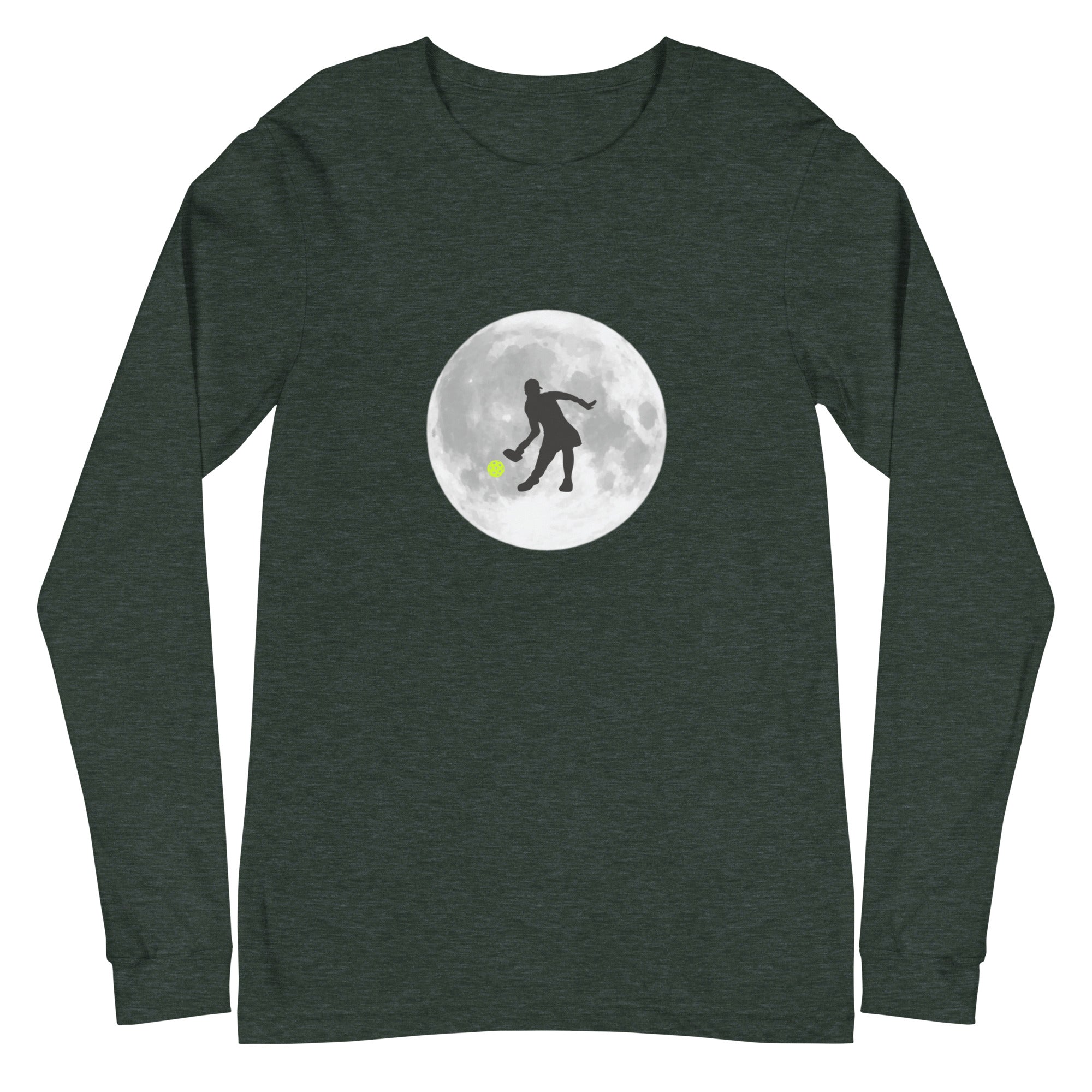 Unisex Pickleball Long Sleeve Tee - Pickleball Moon