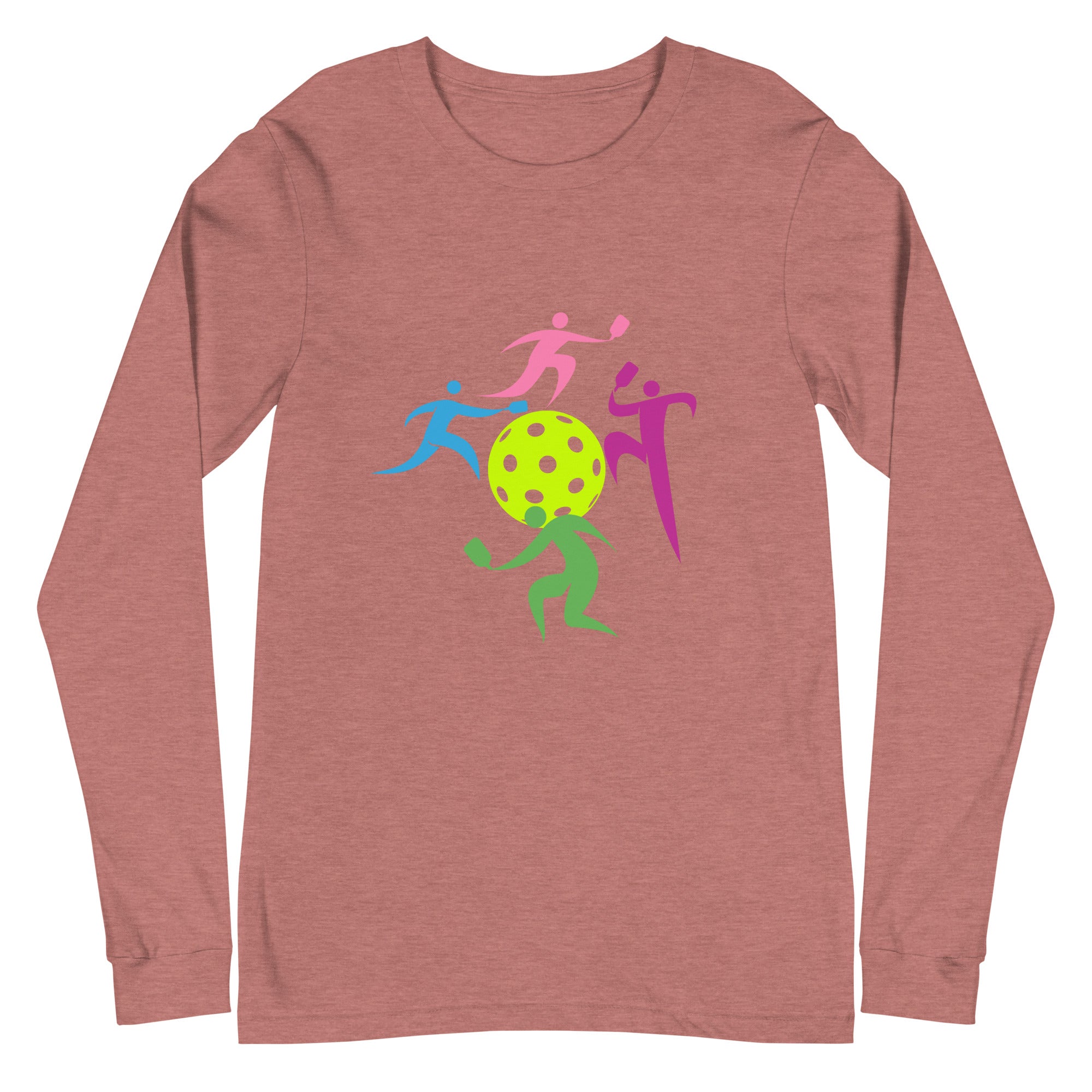 Unisex Pickleball Long Sleeve Tee - Dancing Figures