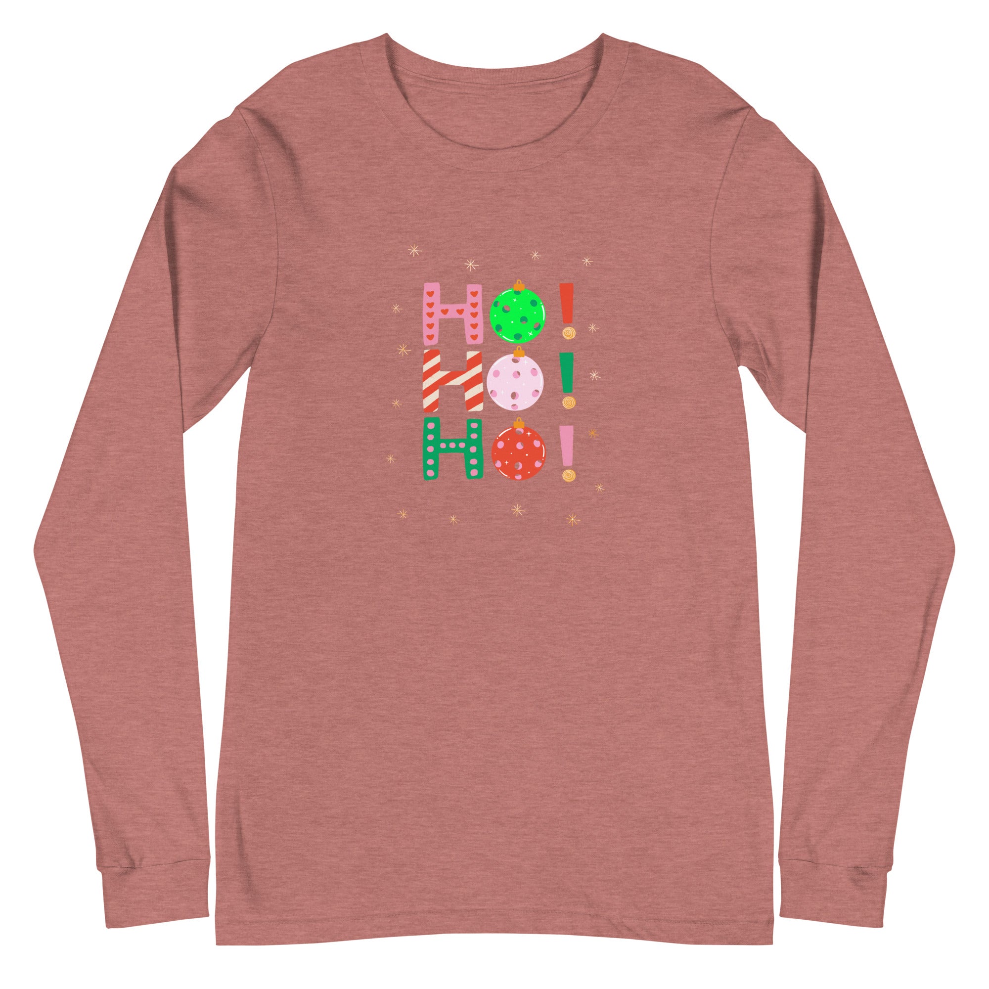 Unisex Pickleball Long Sleeve Tee - Xmas Ho Ho Ho!