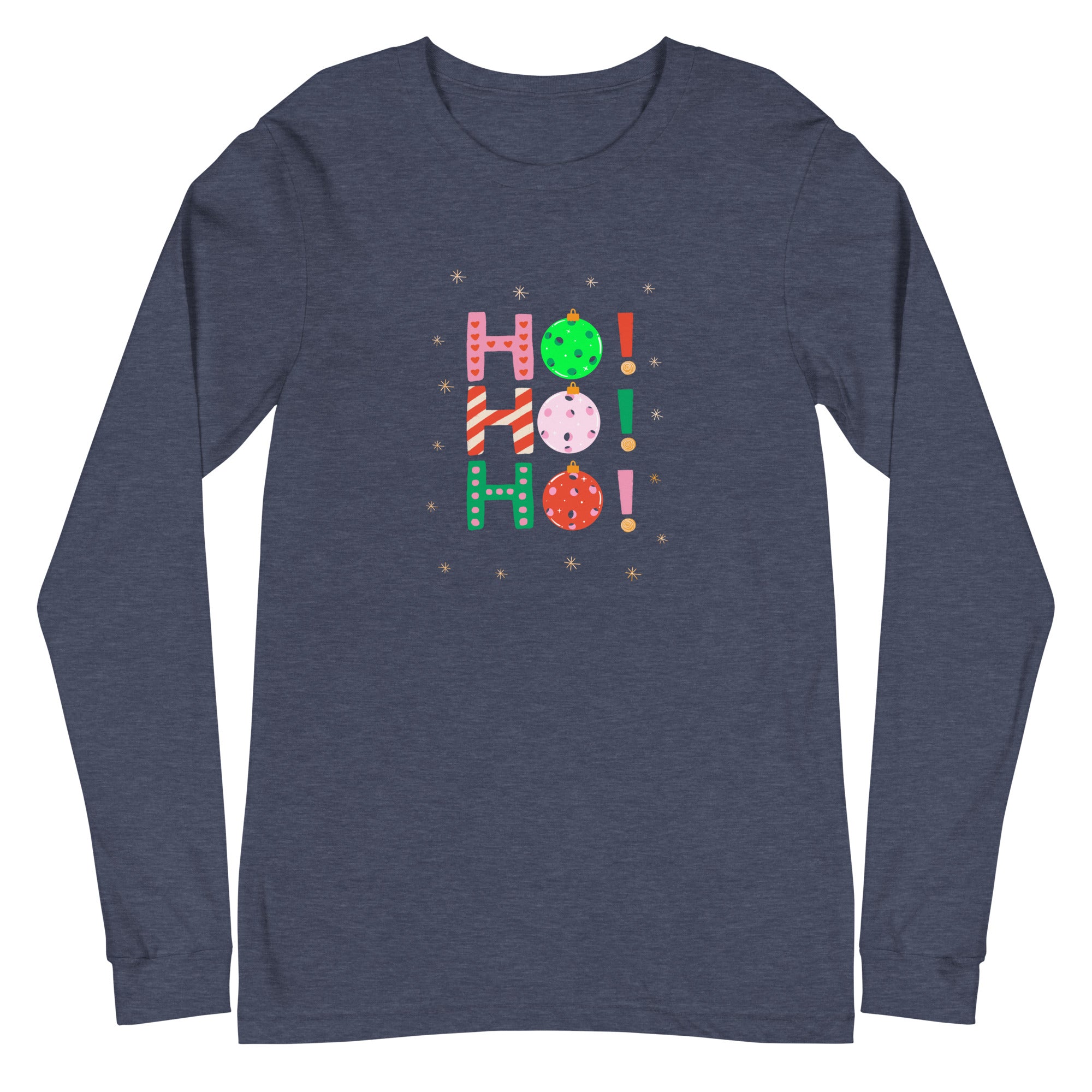 Unisex Pickleball Long Sleeve Tee - Xmas Ho Ho Ho!