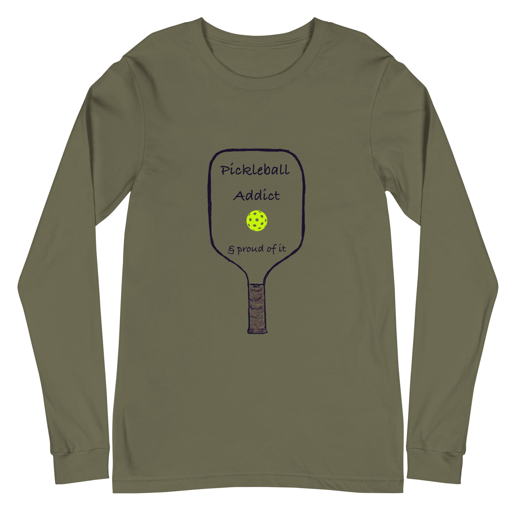 Unisex Pickleball Long Sleeve Tee - Pickleball Addict I