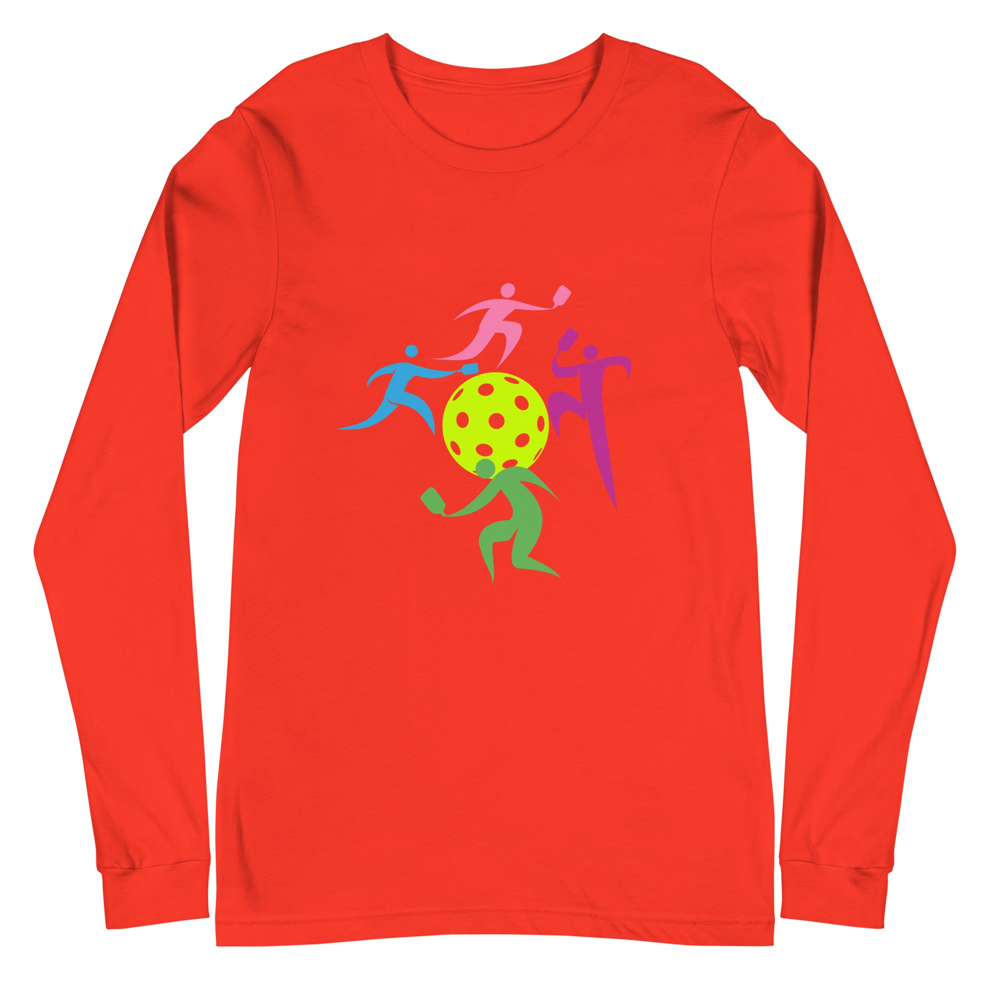 Unisex Pickleball Long Sleeve Tee - Dancing Figures