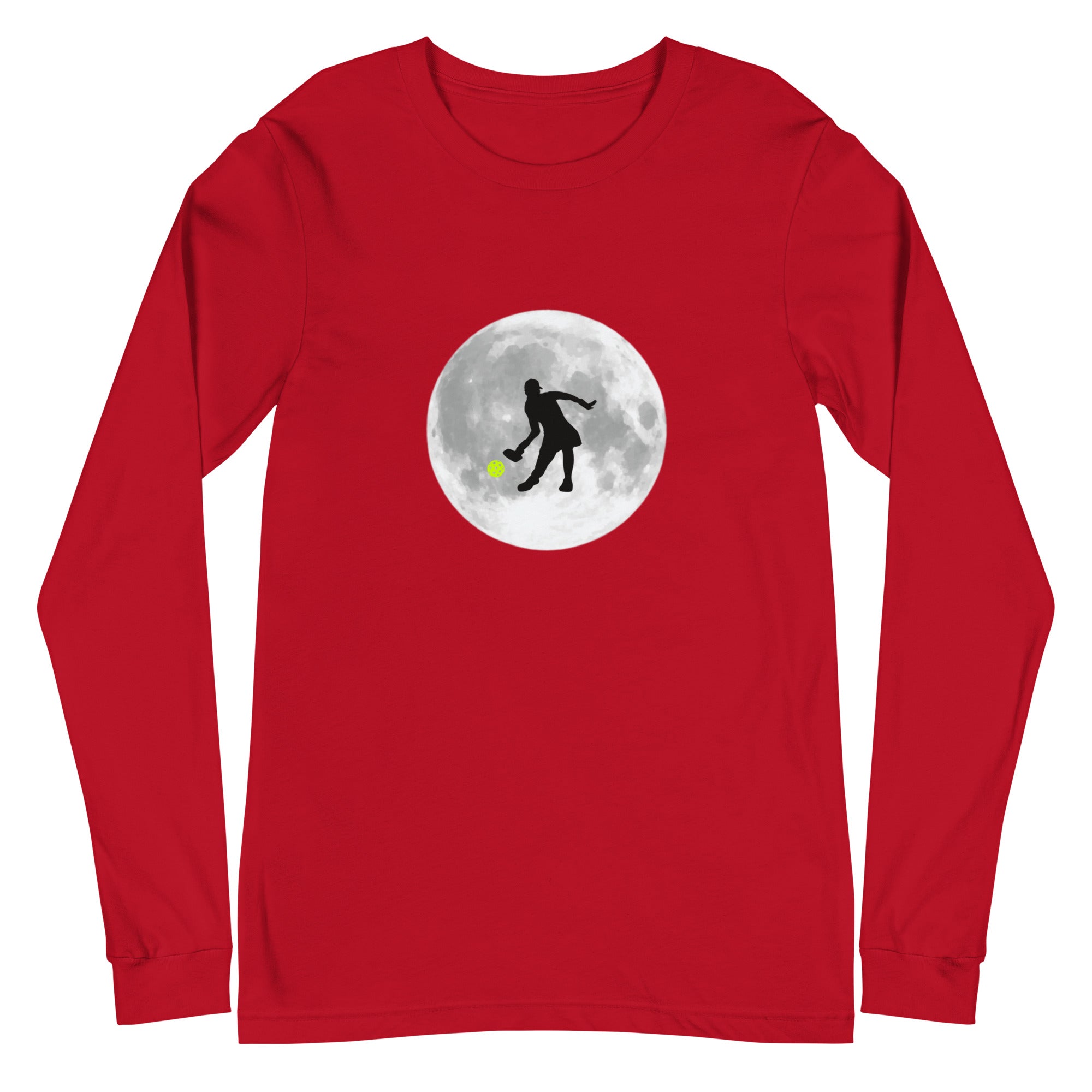 Unisex Pickleball Long Sleeve Tee - Pickleball Moon