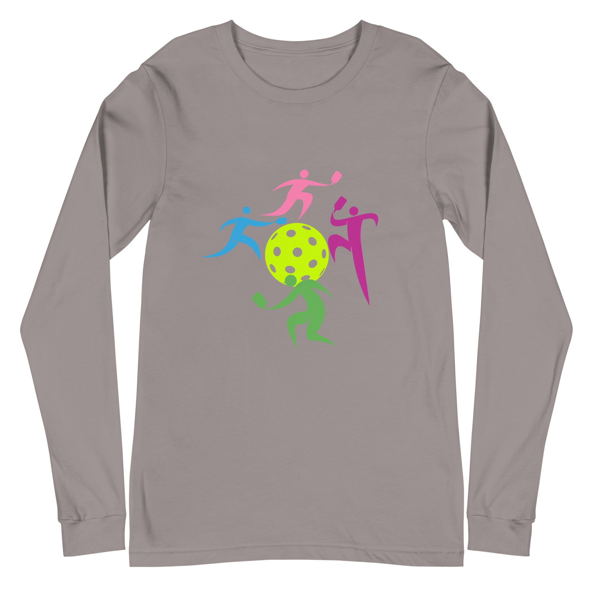 Unisex Pickleball Long Sleeve Tee - Dancing Figures