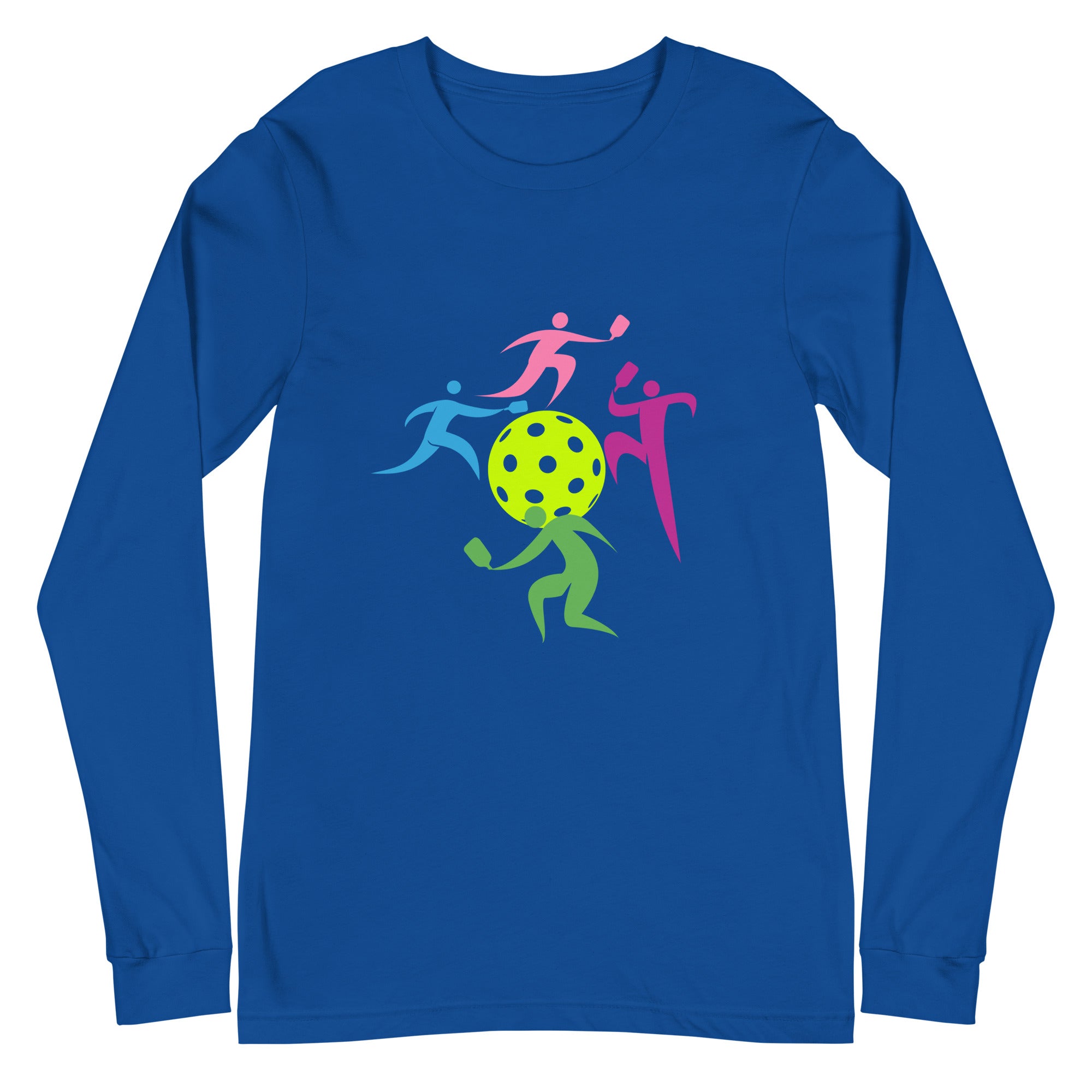 Unisex Pickleball Long Sleeve Tee - Dancing Figures