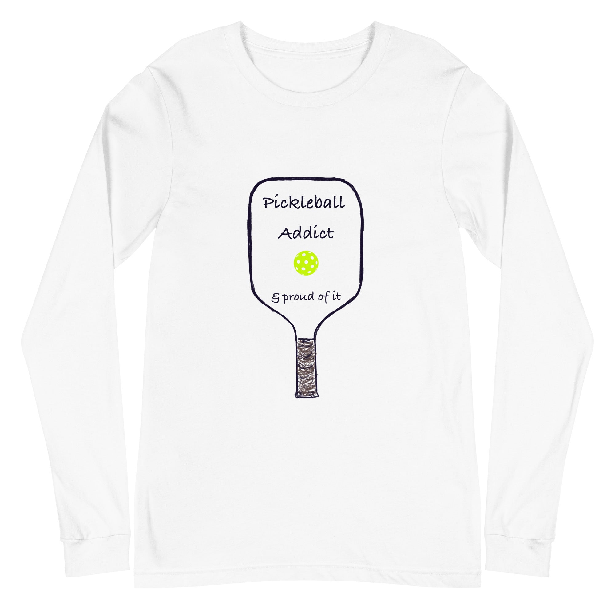 Unisex Pickleball Long Sleeve Tee - Pickleball Addict I