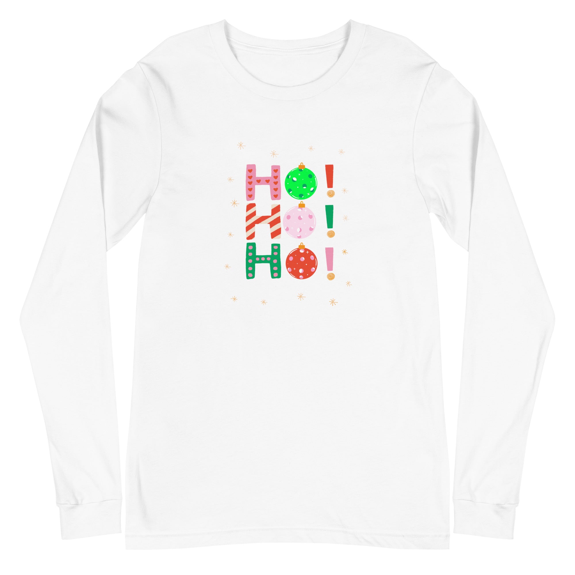 Unisex Pickleball Long Sleeve Tee - Xmas Ho Ho Ho!