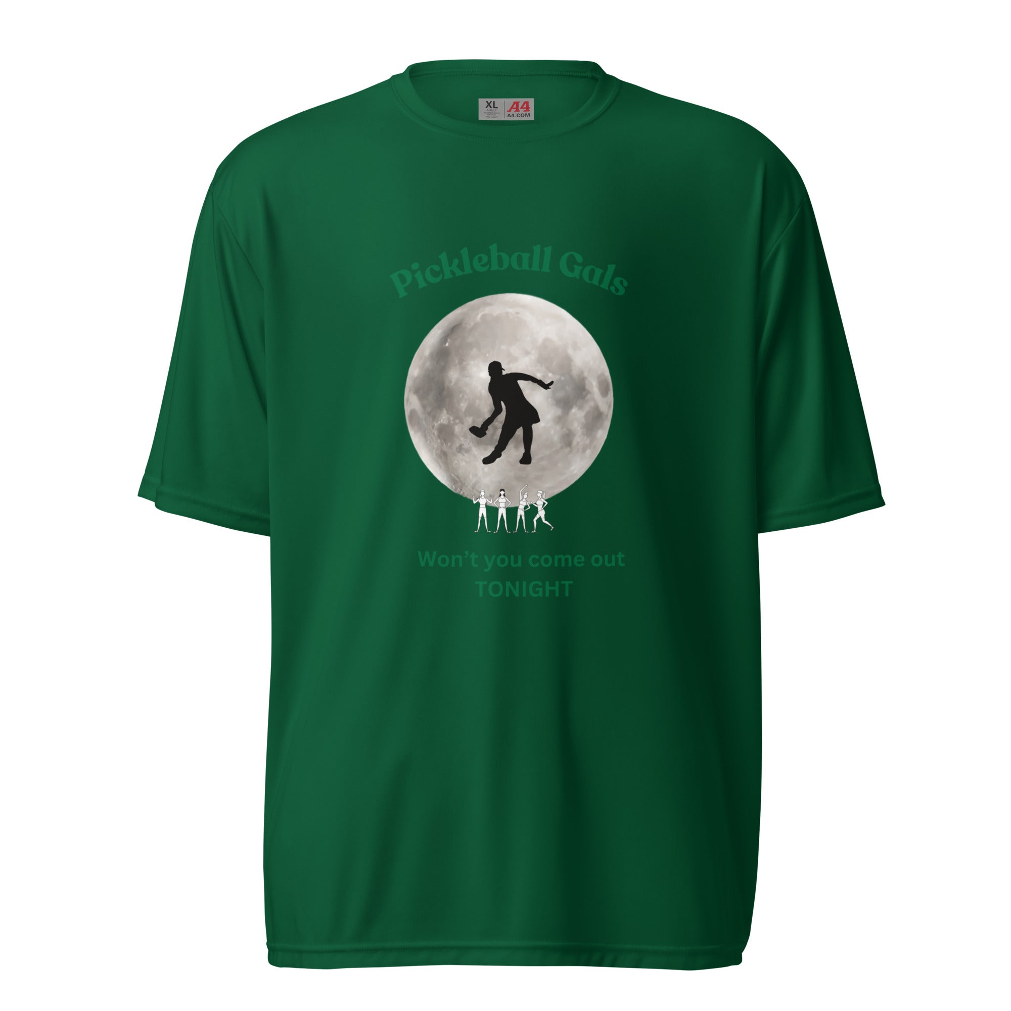 Unisex Pickleball Performance T-shirts - Pickleball Gal Won't You Come Out Tonight