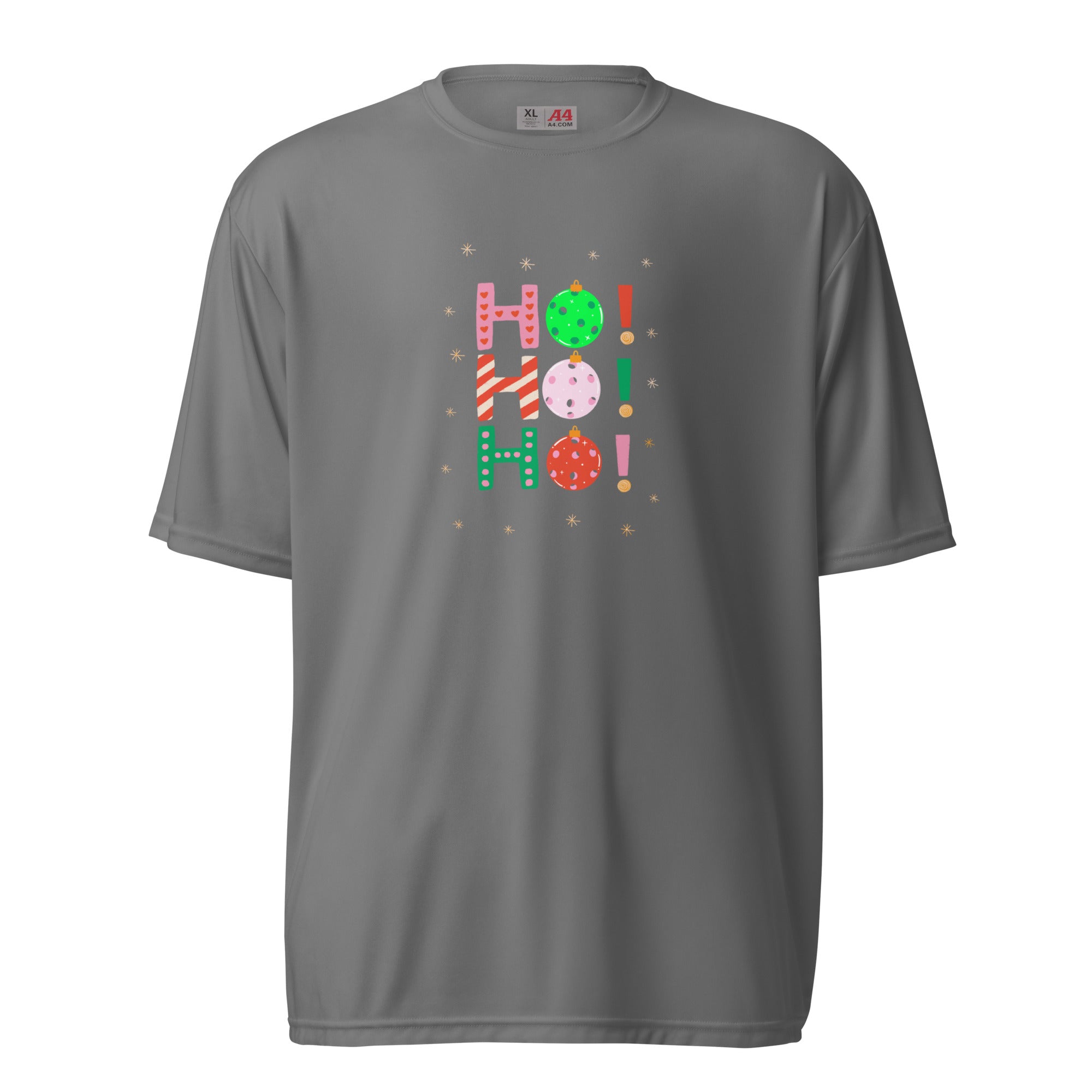 Unisex Pickleball Performance T-shirt -  Xmas - Ho Ho Ho!