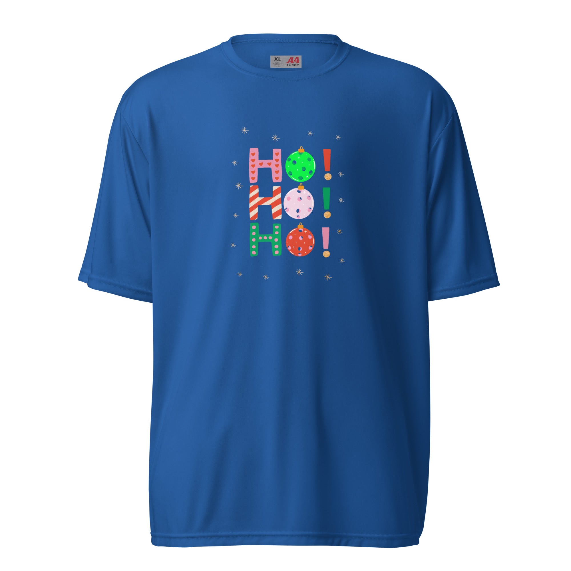 Unisex Pickleball Performance T-shirt -  Xmas - Ho Ho Ho!