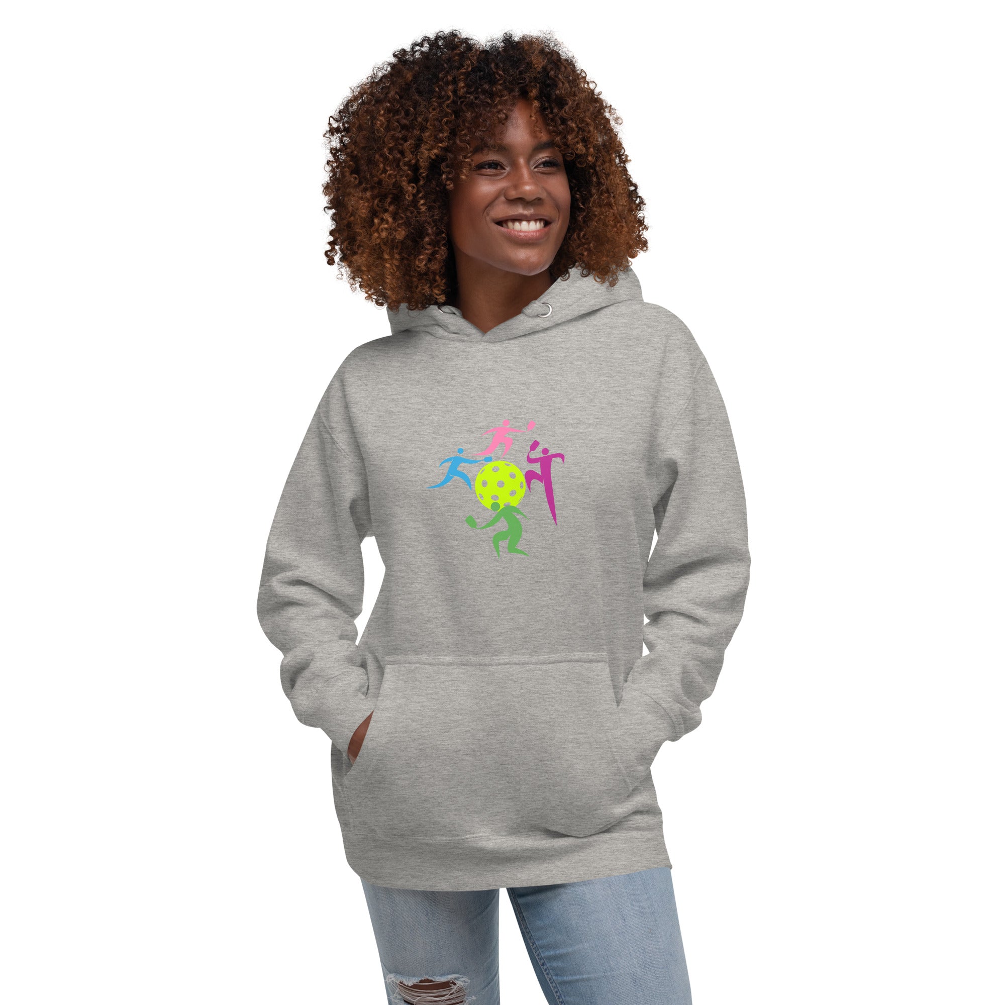 Pickleball Hoodie, Premium Quality Unisex Hoodie - Dancing Pickleball Figures