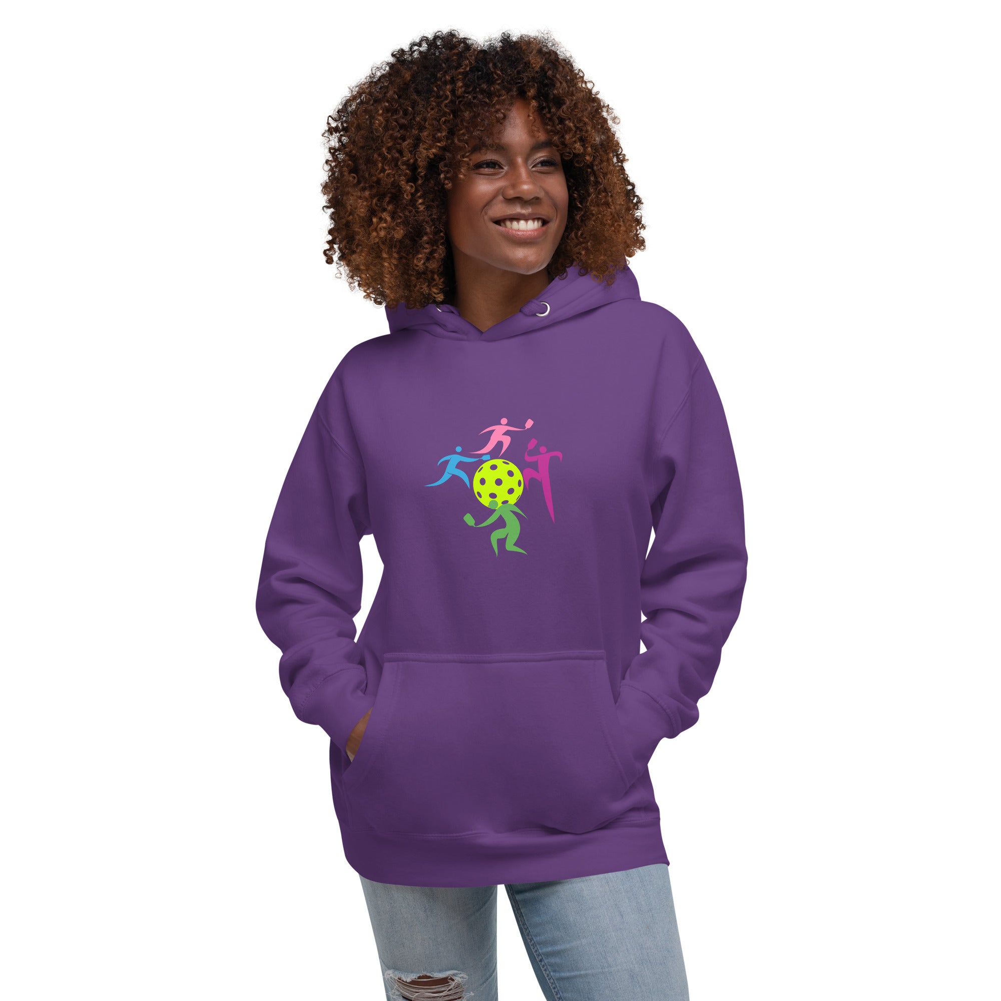 Pickleball Hoodie, Premium Quality Unisex Hoodie - Dancing Pickleball Figures