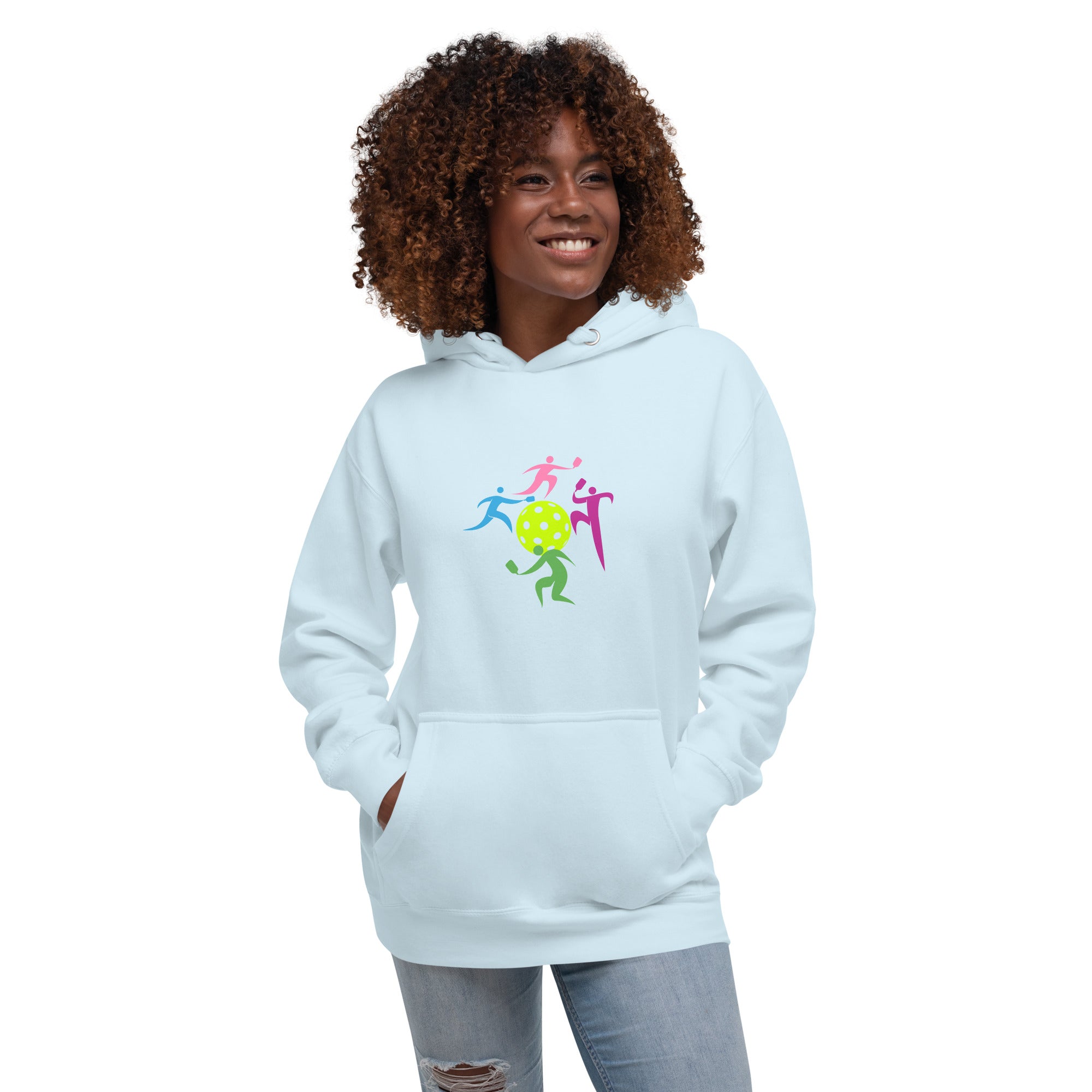 Pickleball Hoodie, Premium Quality Unisex Hoodie - Dancing Pickleball Figures