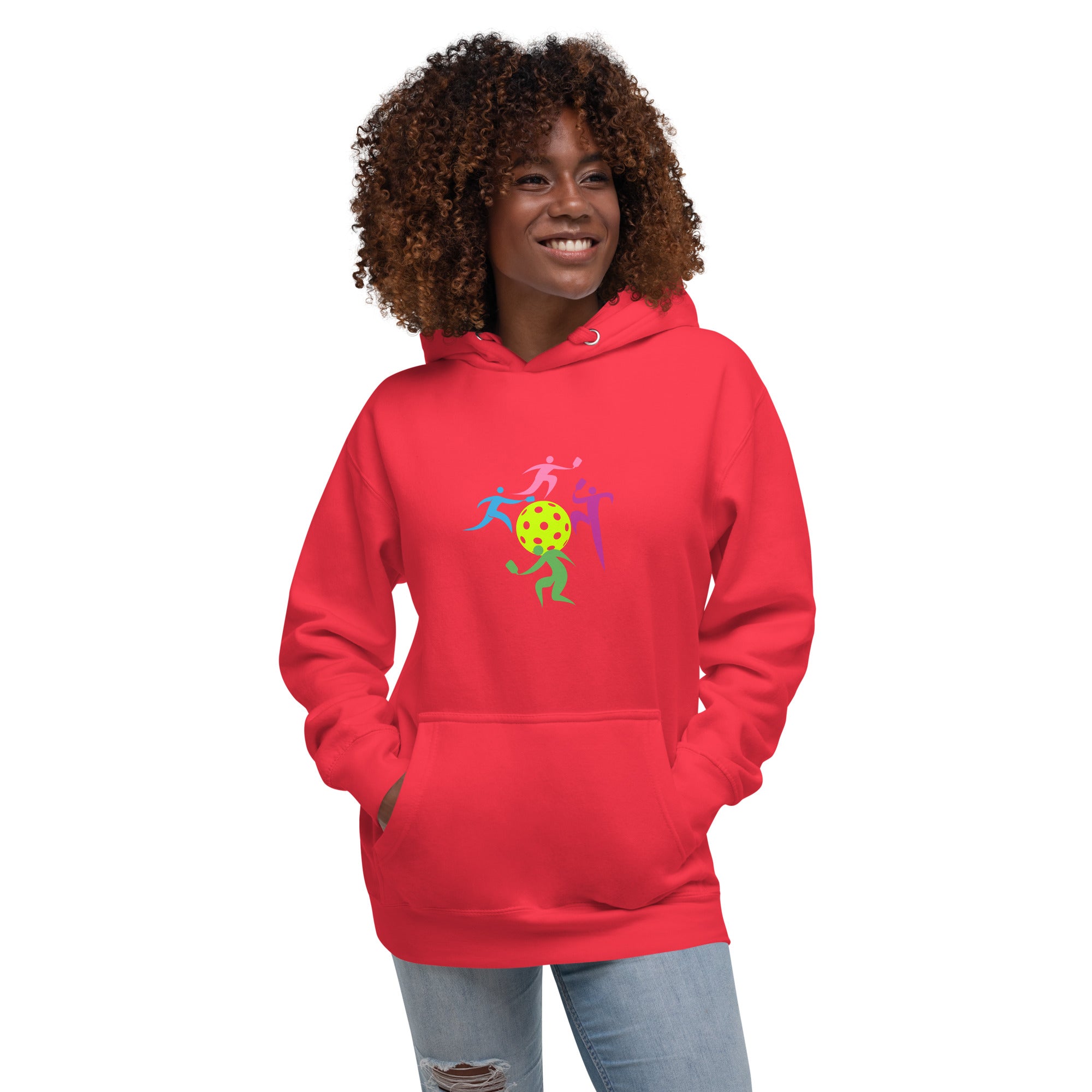 Pickleball Hoodie, Premium Quality Unisex Hoodie - Dancing Pickleball Figures