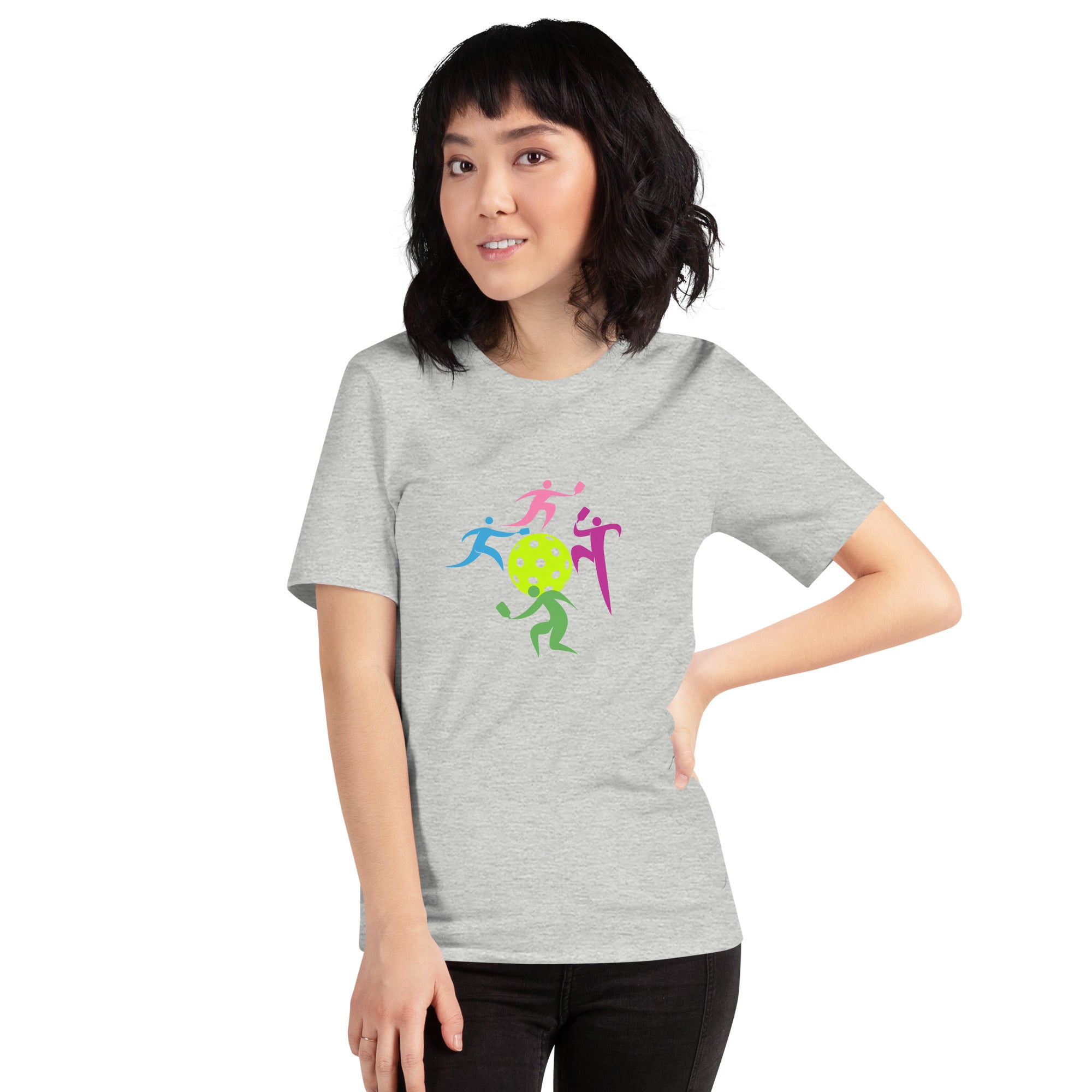 Unisex Pickleball  t-shirt - Dancing Pickleball Figures