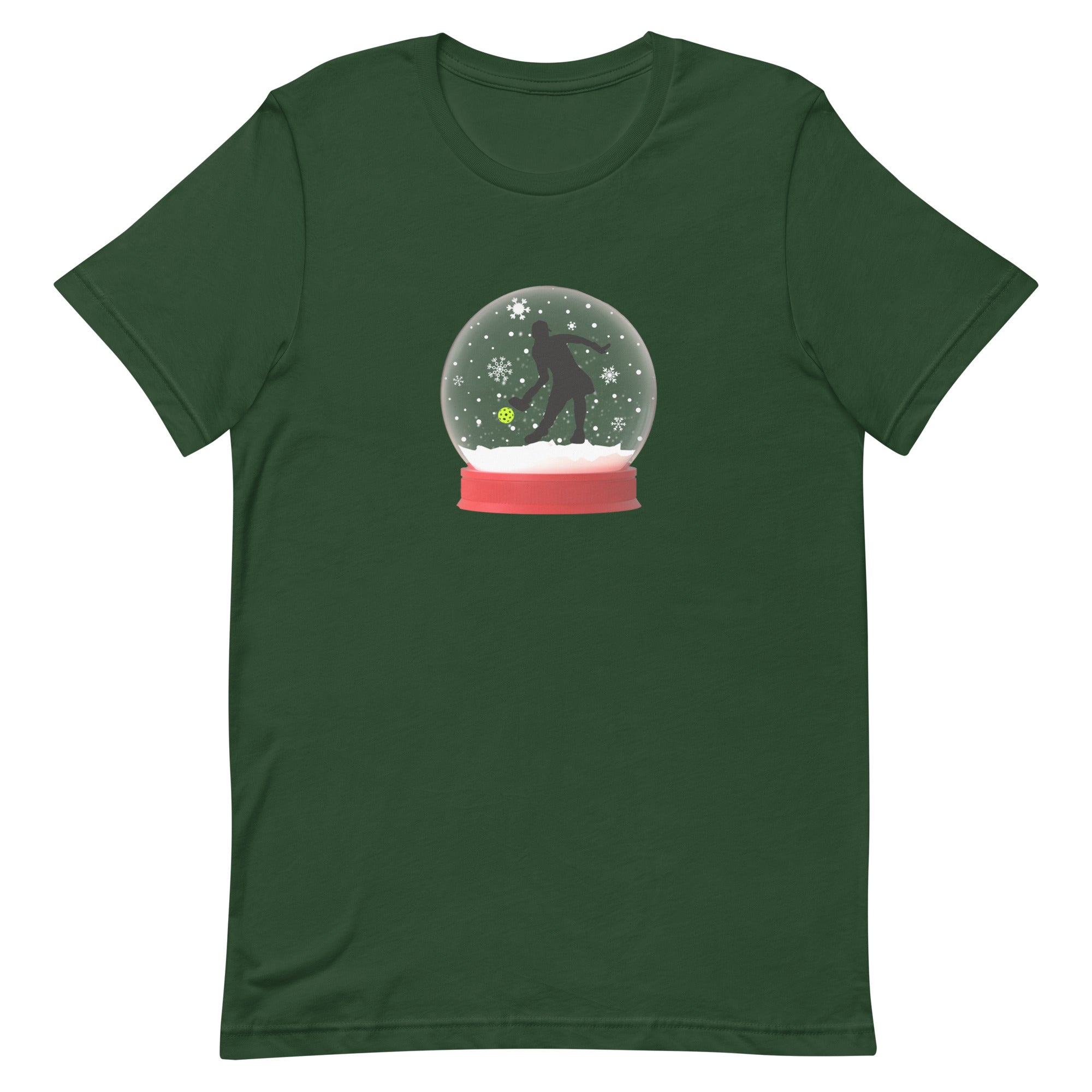 Pickleball Unisex t-shirt - Xmas - Pickleball Christmas Snow Globe