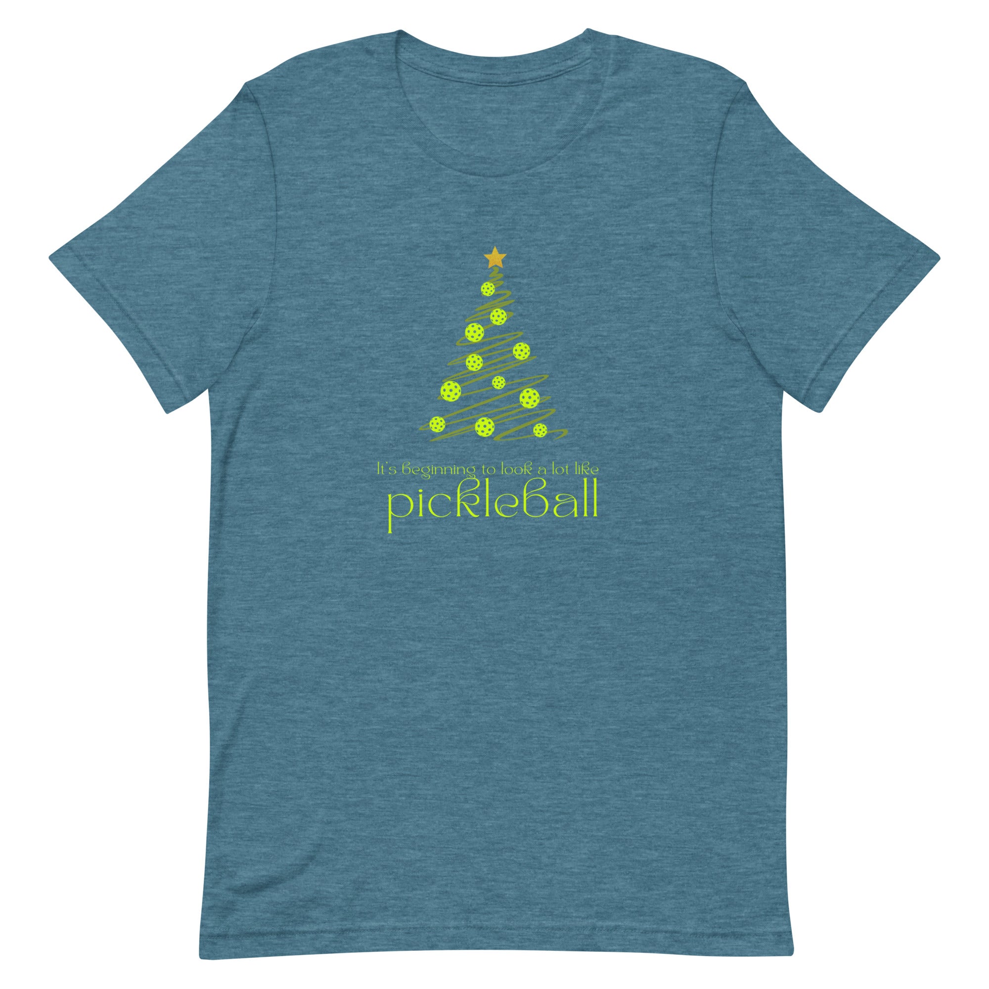 Pickleball Unisex T-shirt - Xmas - It's Beginning to Look a Lot Like Pickleball