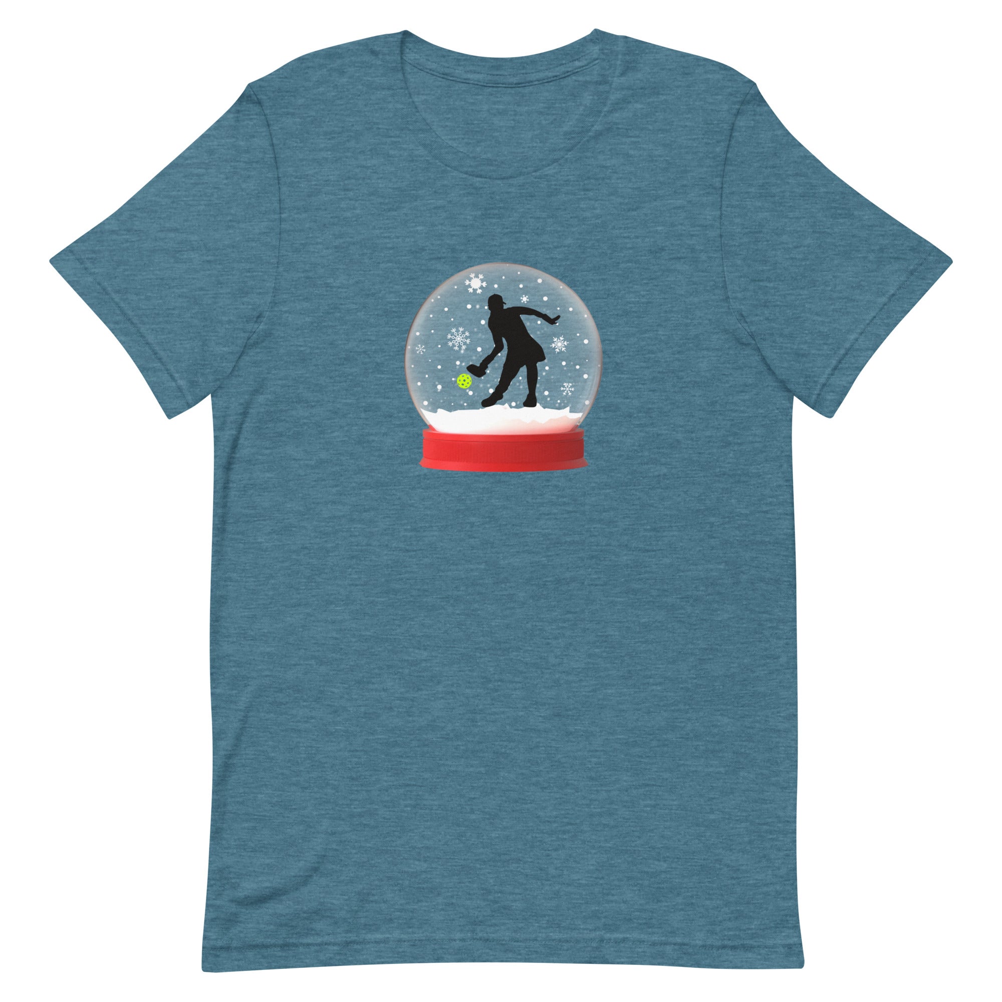 Pickleball Unisex t-shirt - Xmas - Pickleball Christmas Snow Globe