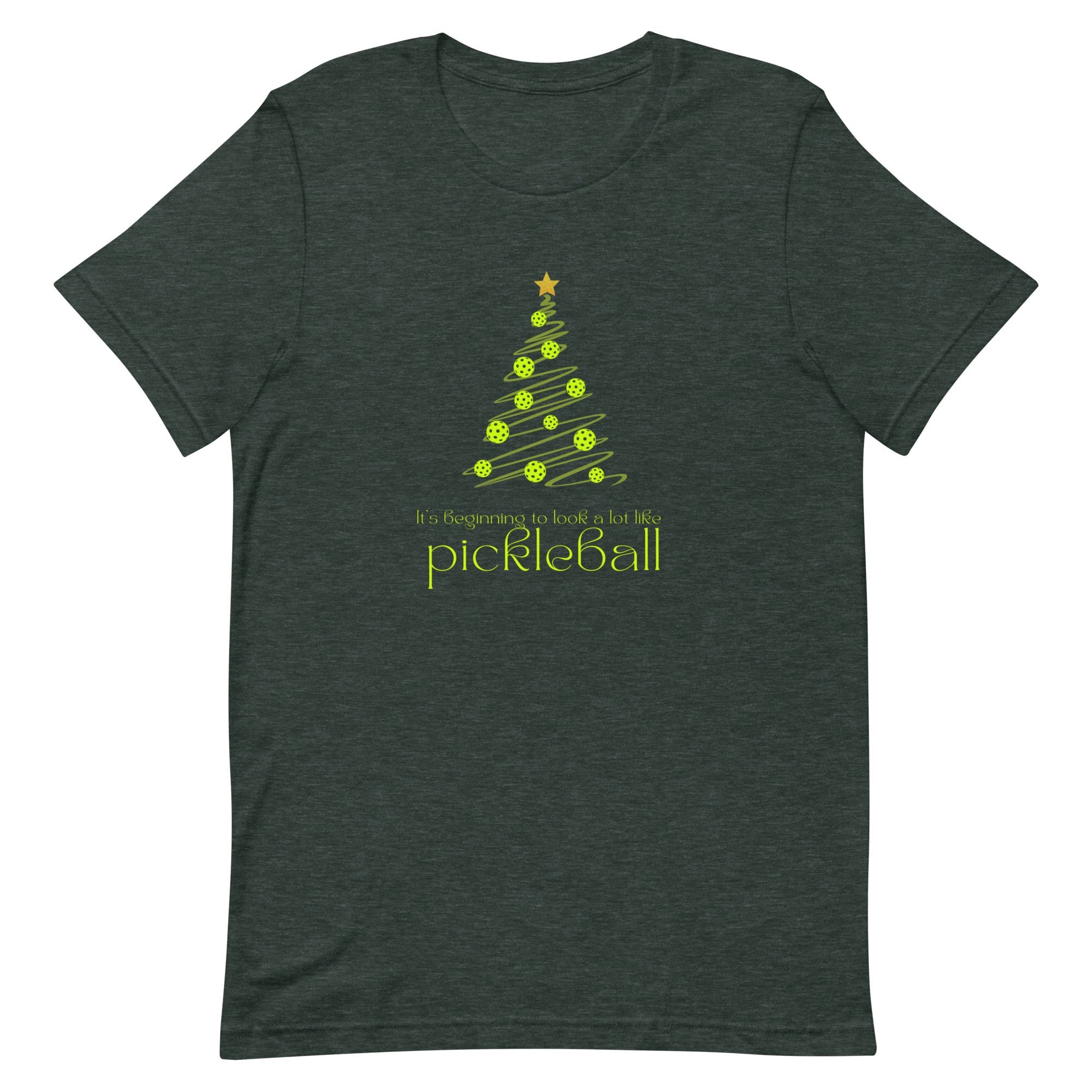 Pickleball Unisex T-shirt - Xmas - It's Beginning to Look a Lot Like Pickleball