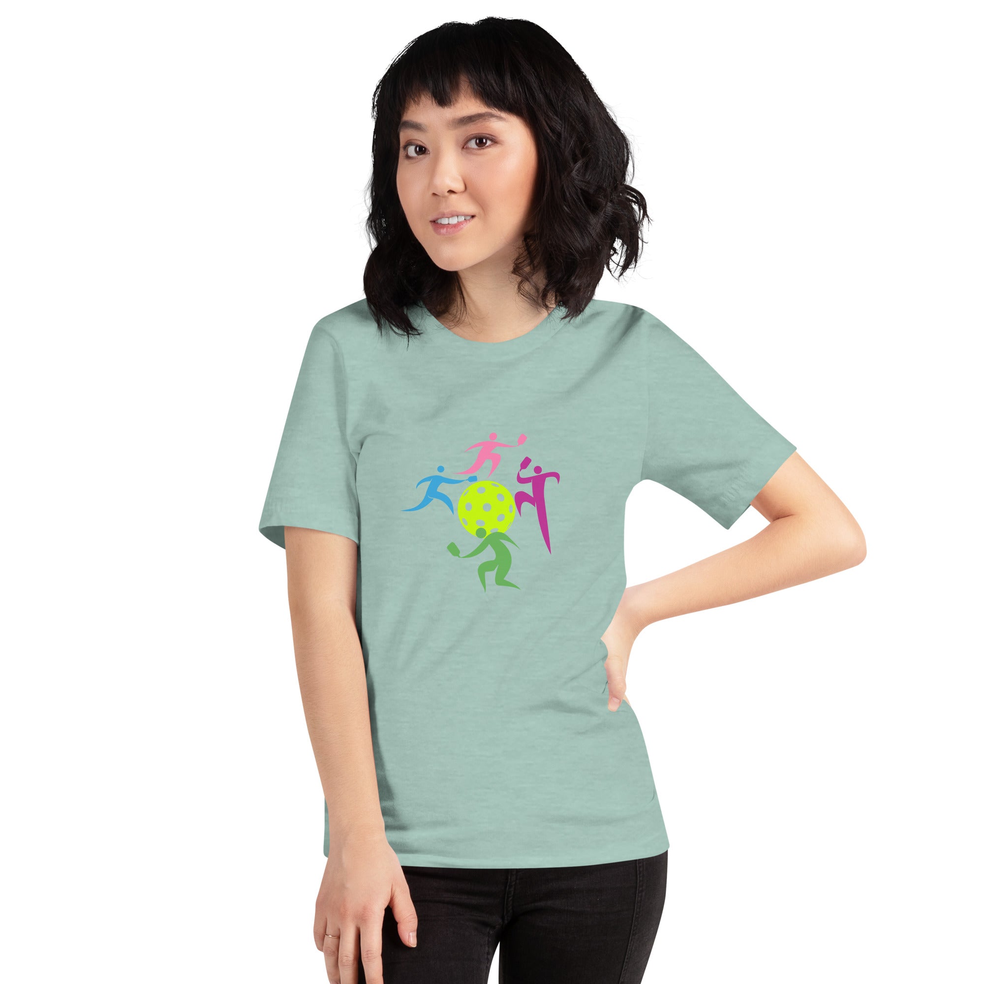 Unisex Pickleball  t-shirt - Dancing Pickleball Figures