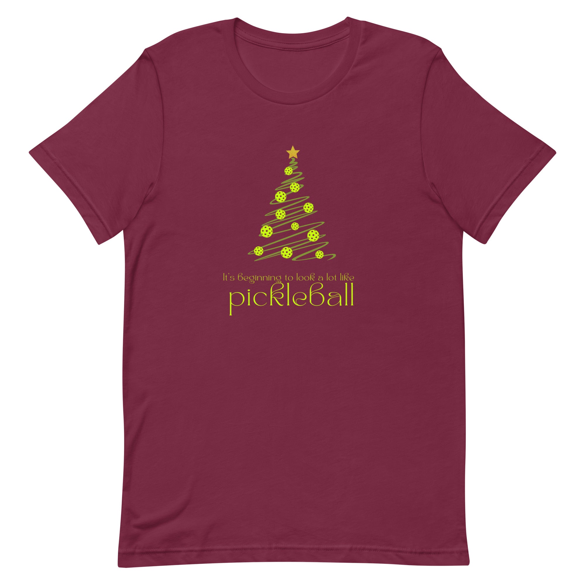 Pickleball Unisex T-shirt - Xmas - It's Beginning to Look a Lot Like Pickleball