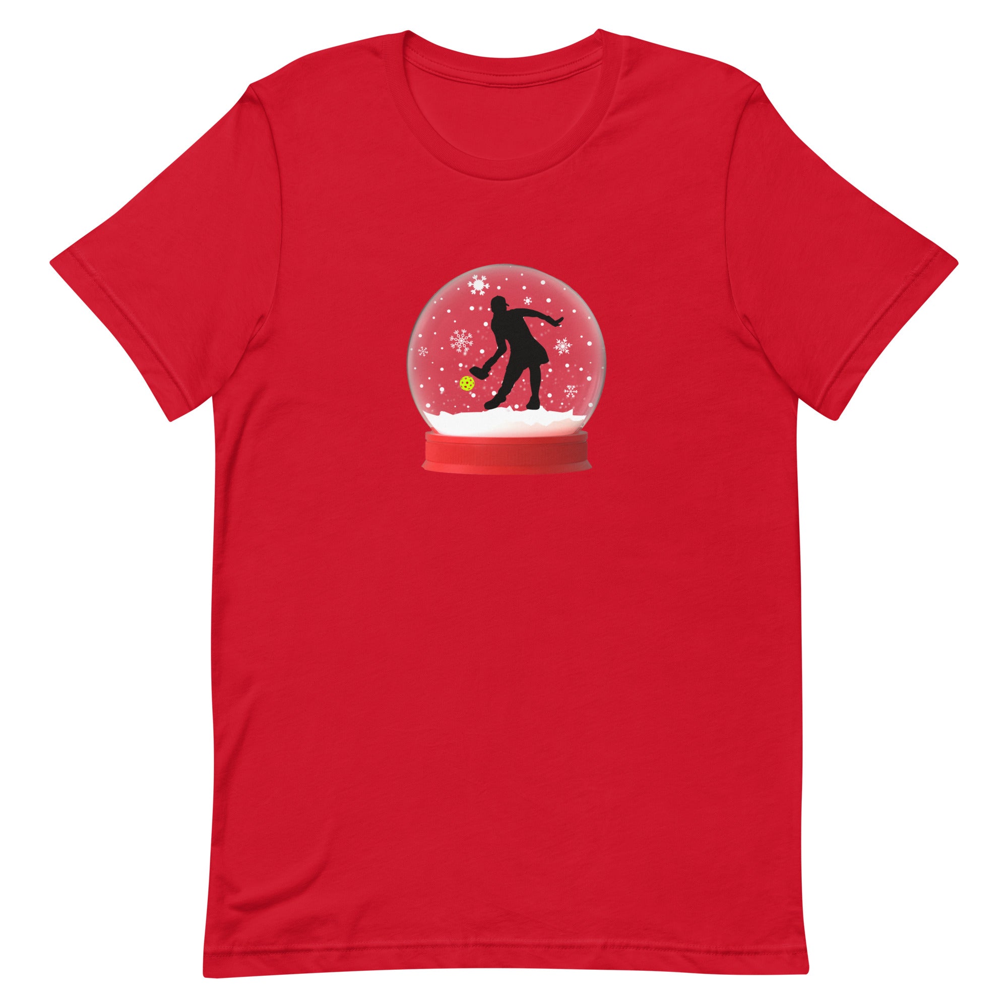 Pickleball Unisex t-shirt - Xmas - Pickleball Christmas Snow Globe